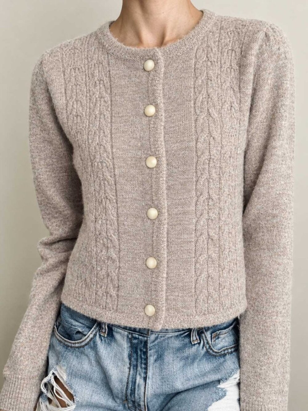 Camila Coelho Cable Knit Cardigan Sweater Medium NWT